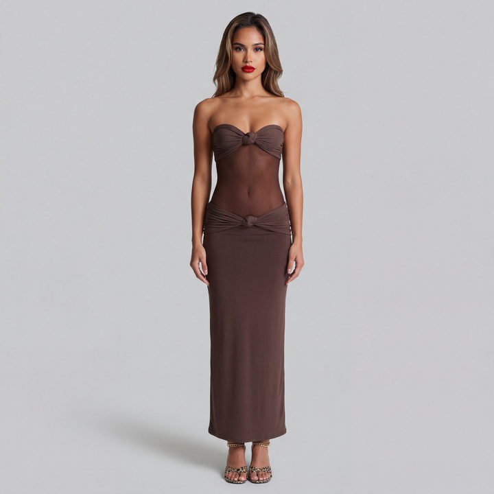 Amaya | Women’s Sheer Strapless Maxi Dress