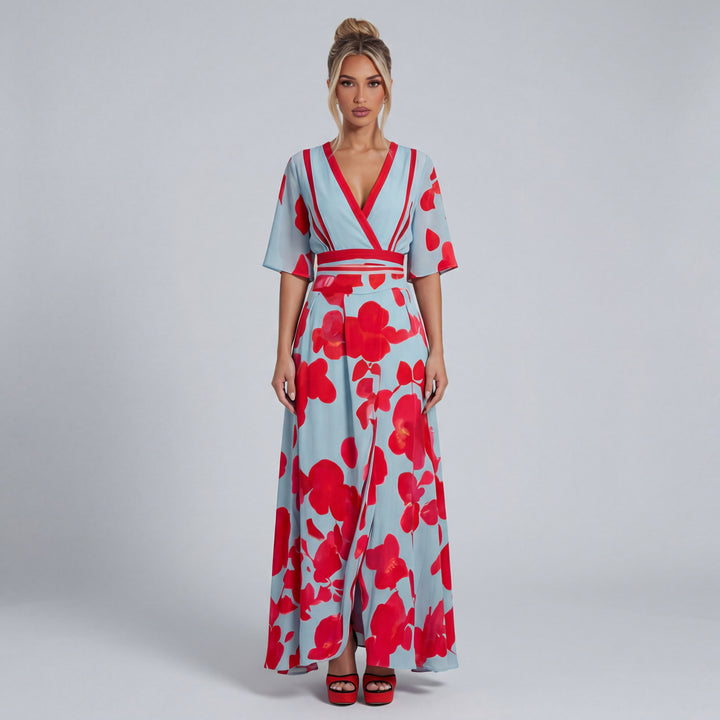 Elena | Women's Floral Print Maxi Dress with Flowing Silhouette