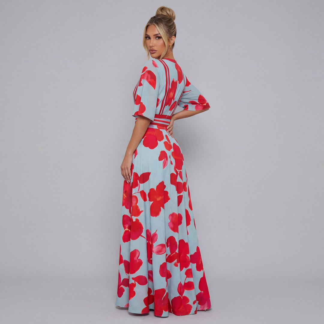 Elena | Women's Floral Print Maxi Dress with Flowing Silhouette